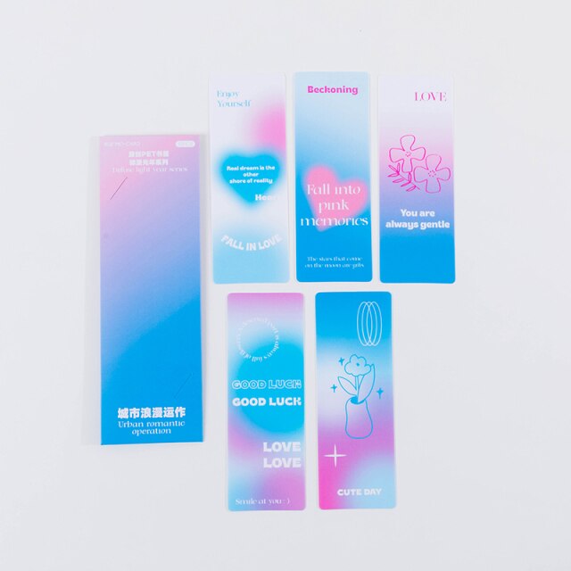 Colorful Translucent Bookmarks (5pcs)
