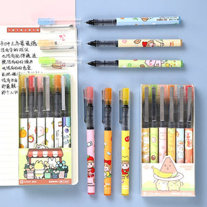 Cute Kawaii Animal & Fruits Gel Pen Set ( 6pcs)