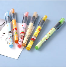 Load image into Gallery viewer, Cute Kawaii Animal &amp; Fruits Gel Pen Set ( 6pcs)
