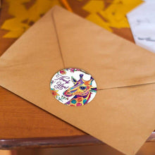 Load image into Gallery viewer, Animal &amp; Floral &quot;Thank you&quot; Sticker Roll (500 Pcs/Roll)
