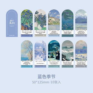 Japanese Landscape Oil Painting Bookmarks (10 pcs)