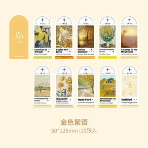 Japanese Landscape Oil Painting Bookmarks (10 pcs)