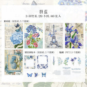 Japanese Floral Kraft Paper - Vintage Postcard