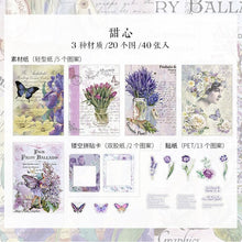 Load image into Gallery viewer, Japanese Floral Kraft Paper - Vintage Postcard
