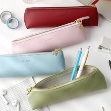 Load image into Gallery viewer, Dreamy Morandi Color Leather Pencil Cases
