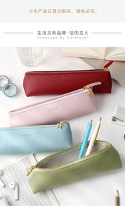 Dreamy Morandi Color Leather Pencil Cases