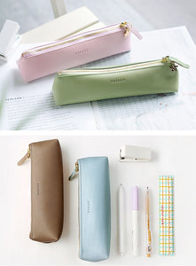 Dreamy Morandi Color Leather Pencil Cases