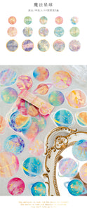 Colorful Gold Foiled Universe Stickers