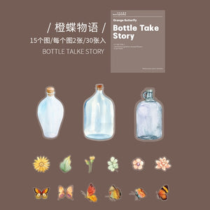 Japanese Bottle Story Stickers (8 Designs
