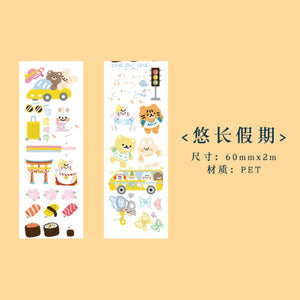 Japanese Animal Family Series Masking Tapes