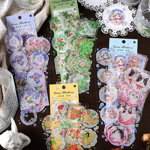 Kawaii Animal & Floral Long Deco Stickers