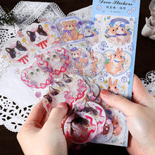 Load image into Gallery viewer, Kawaii Animal &amp; Floral Long Deco Stickers
