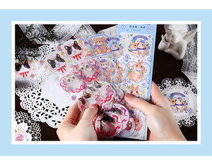 Kawaii Animal & Floral Long Deco Stickers