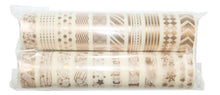 Load image into Gallery viewer, White &amp; Gold Washi Tape Set
