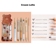Load image into Gallery viewer, Colorful Kawaii Retractable Gel Pen &amp; Highlighter Set (6pcs a set)
