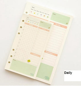 Cute Planner Filler Paper Series - A5 & A 6 - Original Kawaii Pen