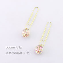 Load image into Gallery viewer, Glass Ball Paper Clips - Original Kawaii Pen

