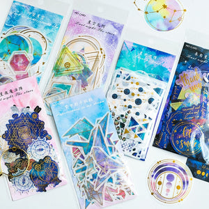 Exotic Universe Gold foiled  Stickers (6 Types)
