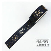 Load image into Gallery viewer, Star Twigs Gold &amp; Silver Washi Tape (8 Designs)
