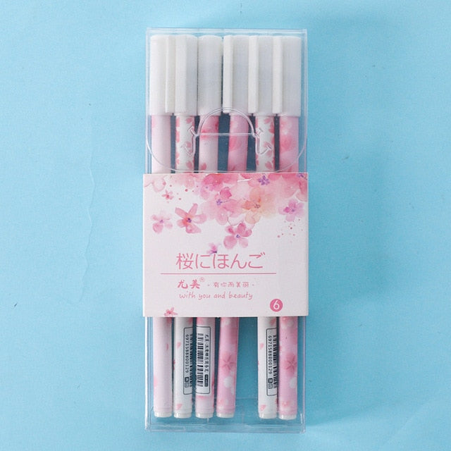 Signature Sakura Gel Pen Set (6 pcs)