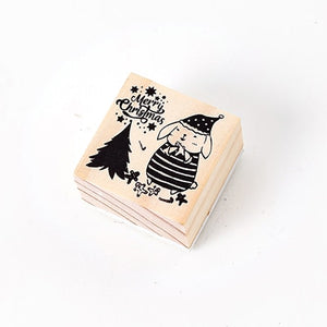Vintage Xmas Night Wooden Stamps