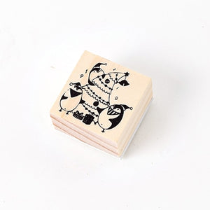 Vintage Xmas Night Wooden Stamps
