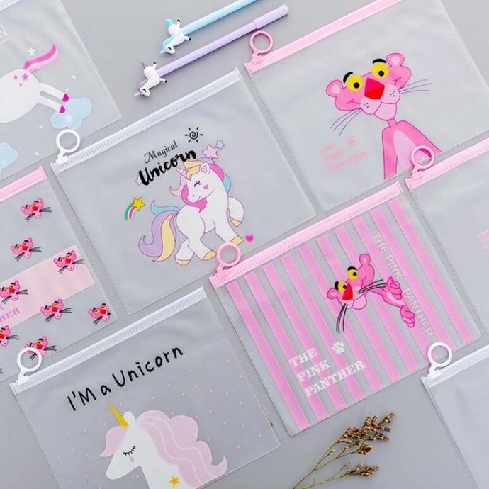 Unicorn & Pink Panther Pencil Case - Original Kawaii Pen