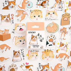 Orange Kitty Stickers